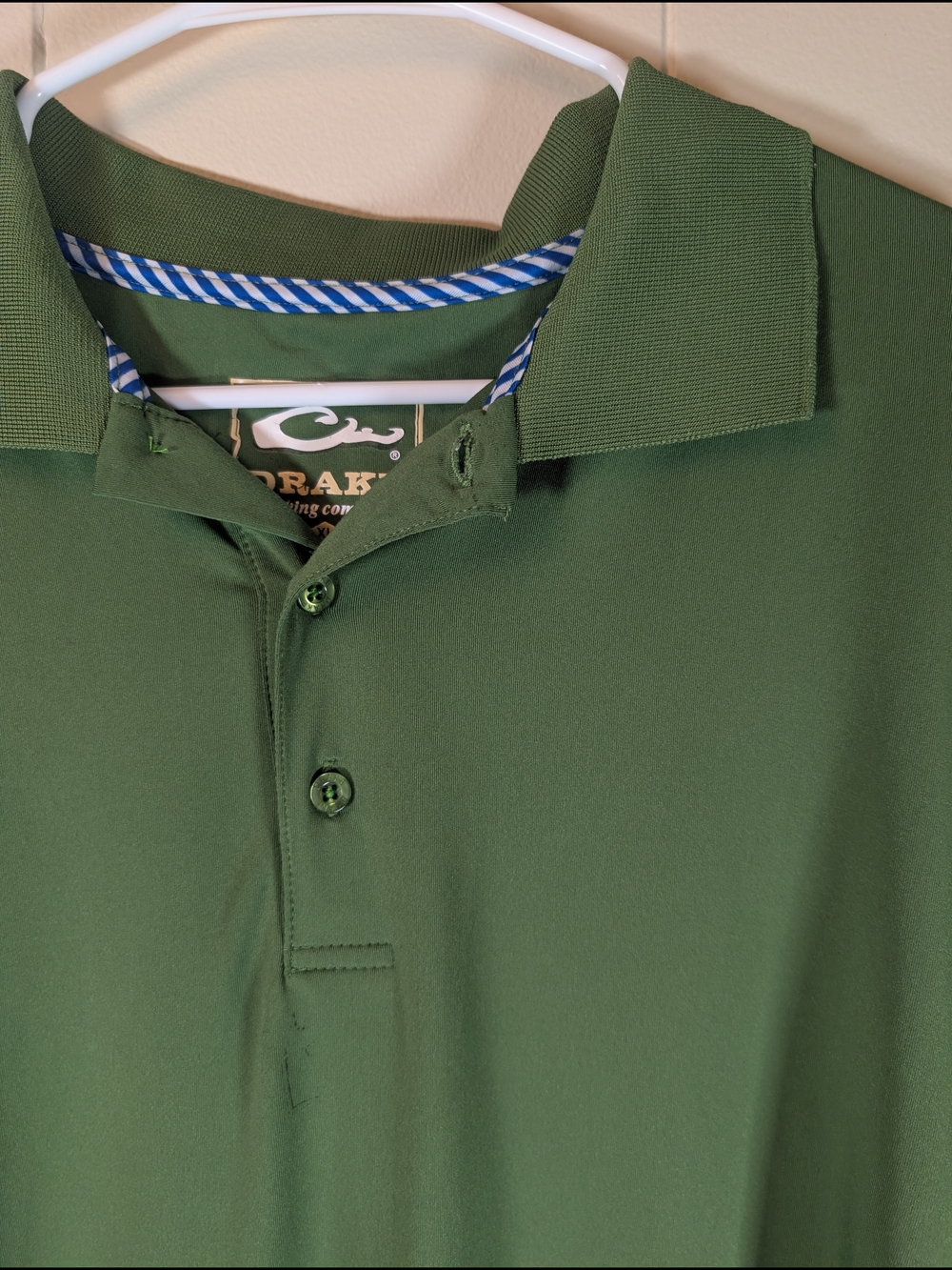 Drake Polo Shirt Men’s XL Green Performance Short Sleeve Golf Casual